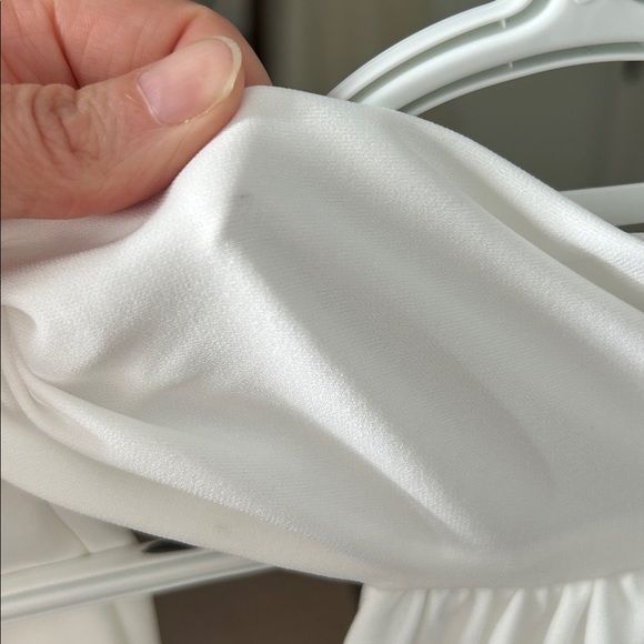 NWT Zara Ruched Halter Maxi Dress White Size Large Bridal Shower Rehearsal - Picture 15 of 16